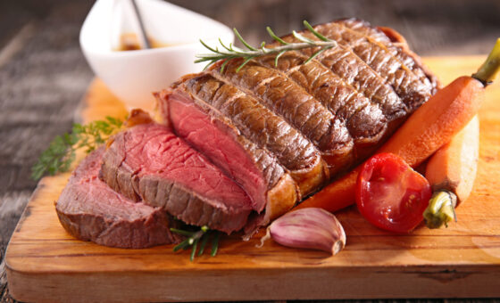 Rosastegt Roastbeef.