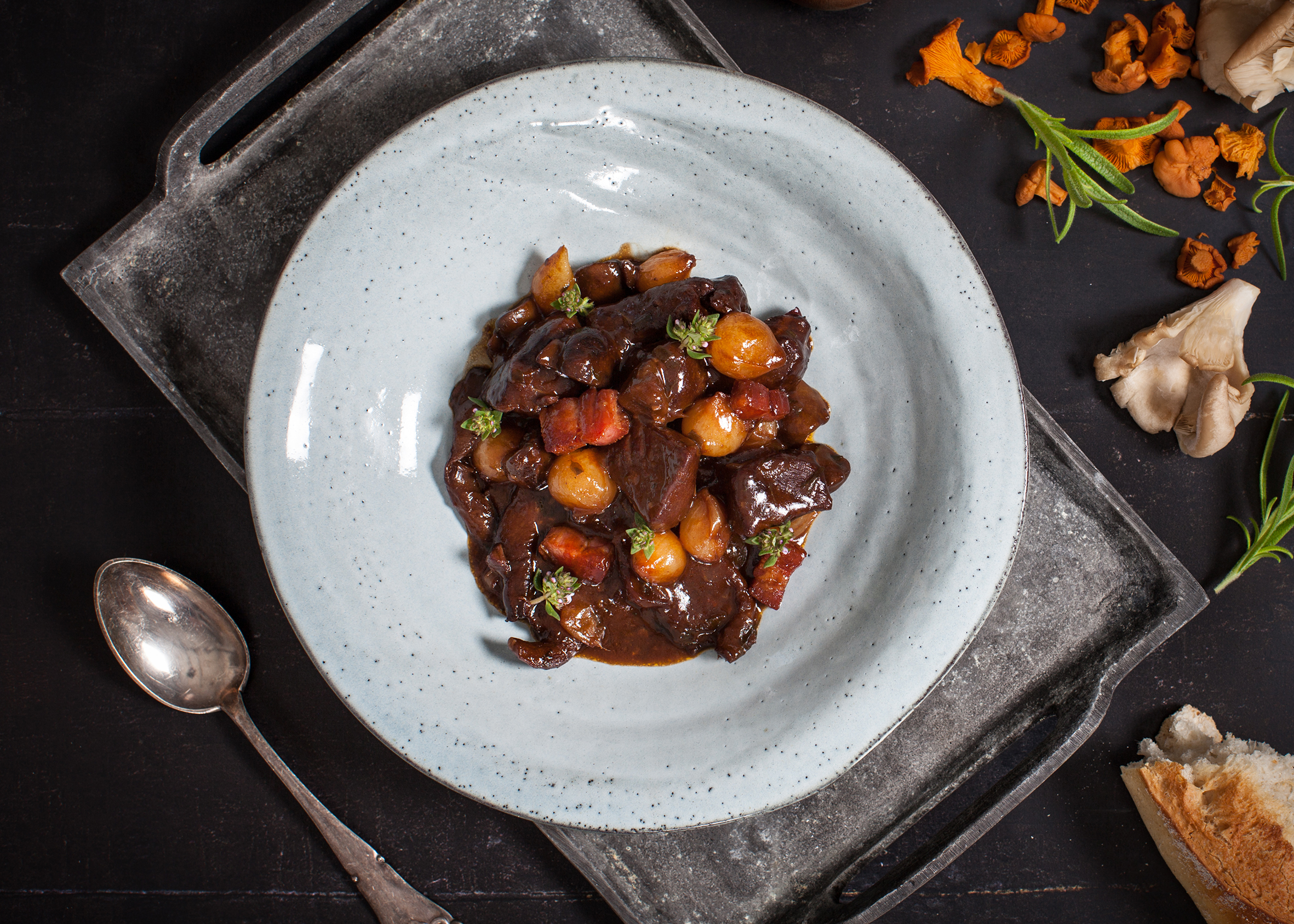 Beuf Bourguignon af Oksemørbrad.