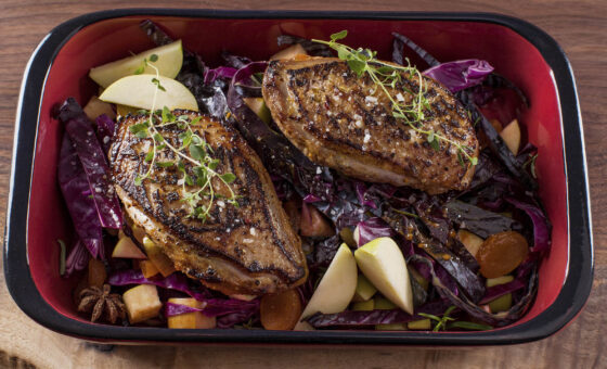 Helstegt Andebryst med lækker tilbehør