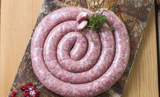 1 kg. Jule-Medisterpølse af Augustus gris