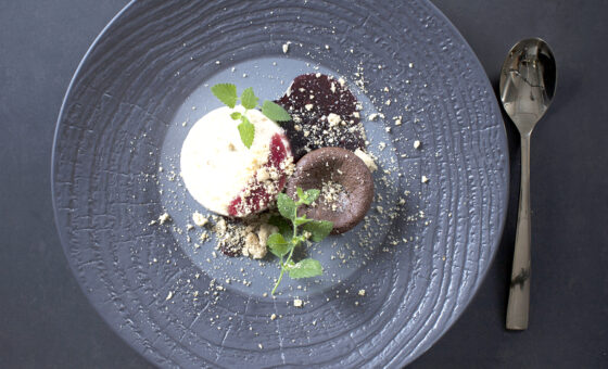 Chokolade fondant med flydende midte.